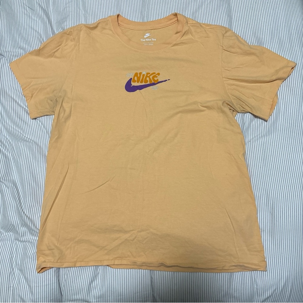 Nike “The Nike Tee” Orange/ Purple Graphic Large